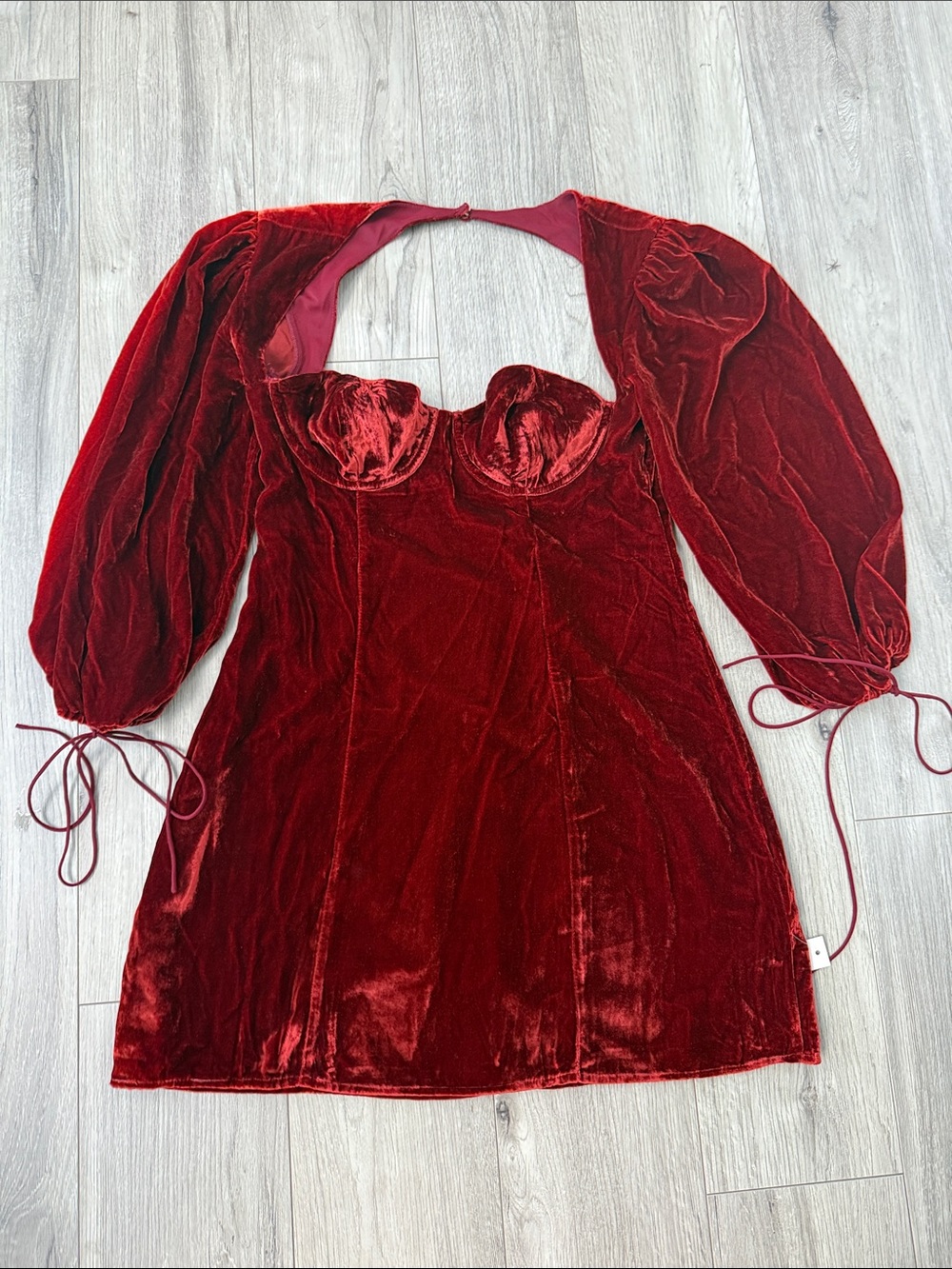 NWT For Love and Lemons Nadine velvet bustier dress - Picture 5 of 9